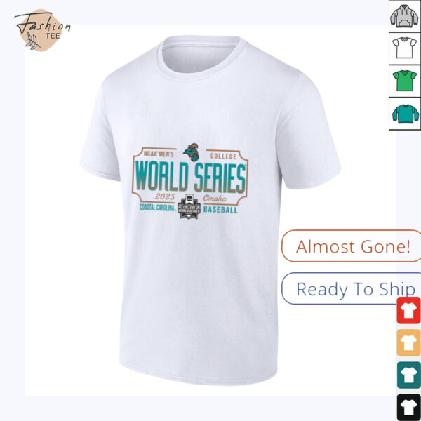 Coastal Carolina Chanticleers MCWS 2025 College World Series T Shirt