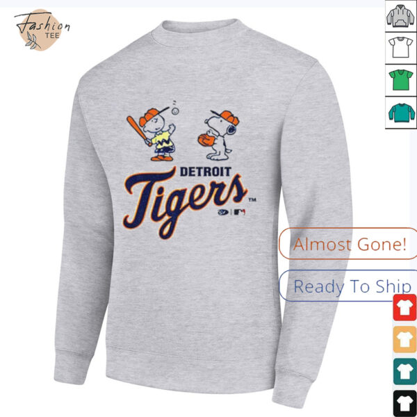 Detroit Tigers baseball Peanuts Snoopy shirt