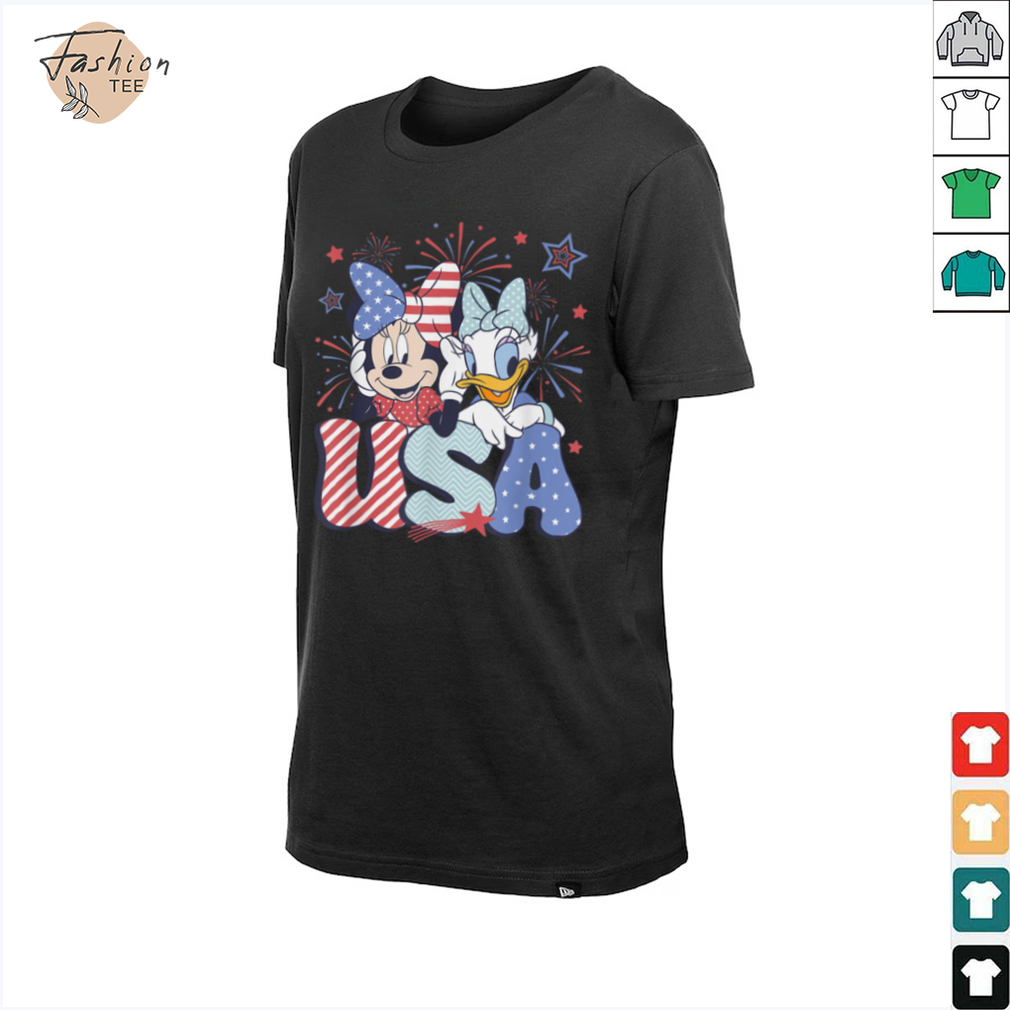 Disney Mickey & Friends 4th Of July USA Minnie & Daisy Retro T Shirt - Back View