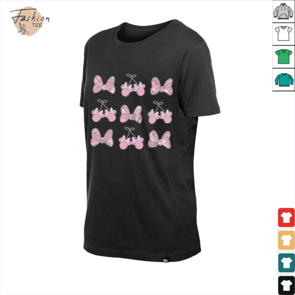 Disney Minnie Mouse Pink Camo Retro Bow Grid shirt
