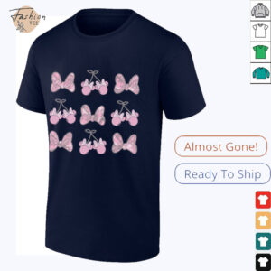 Disney Minnie Mouse Pink Camo Retro Bow Grid shirt