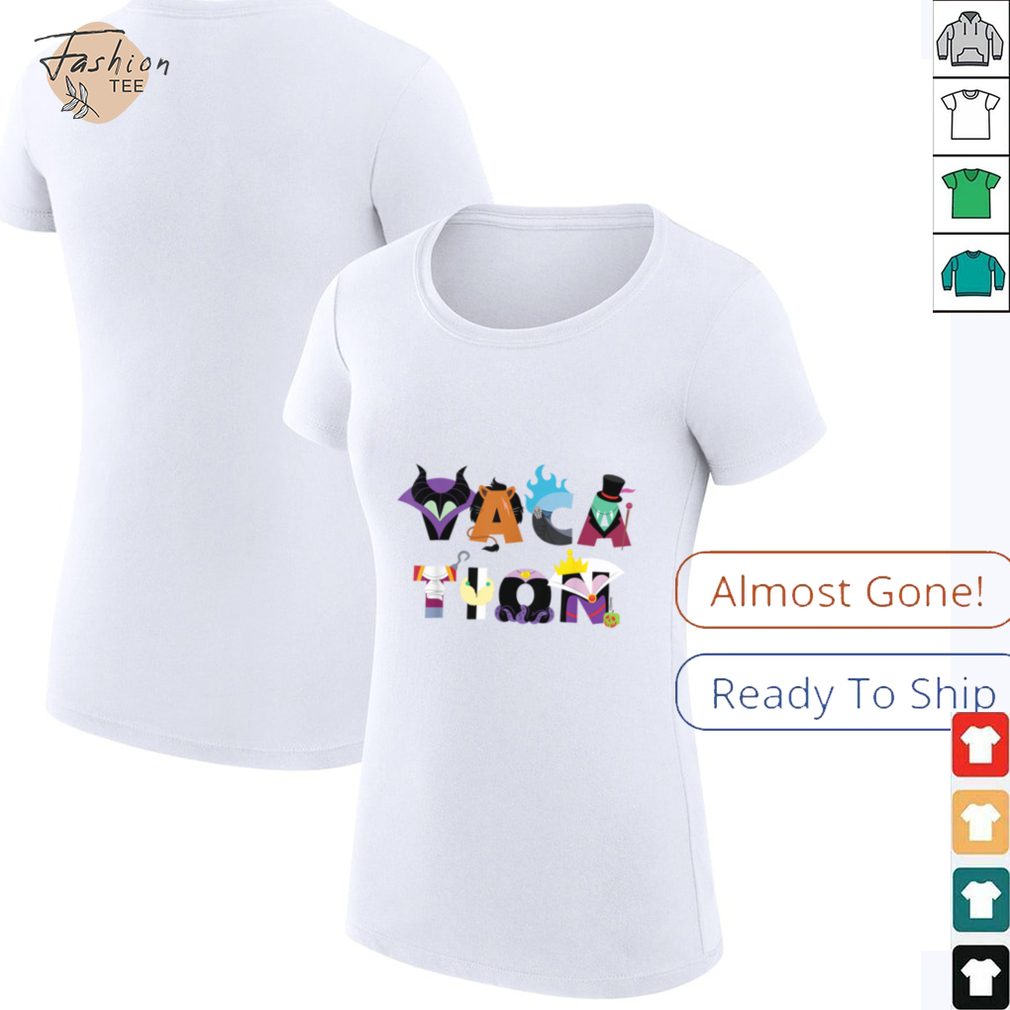 Disney Villains Vacation Big Character Letters Disney Trip T Shirt - Lifestyle Shot