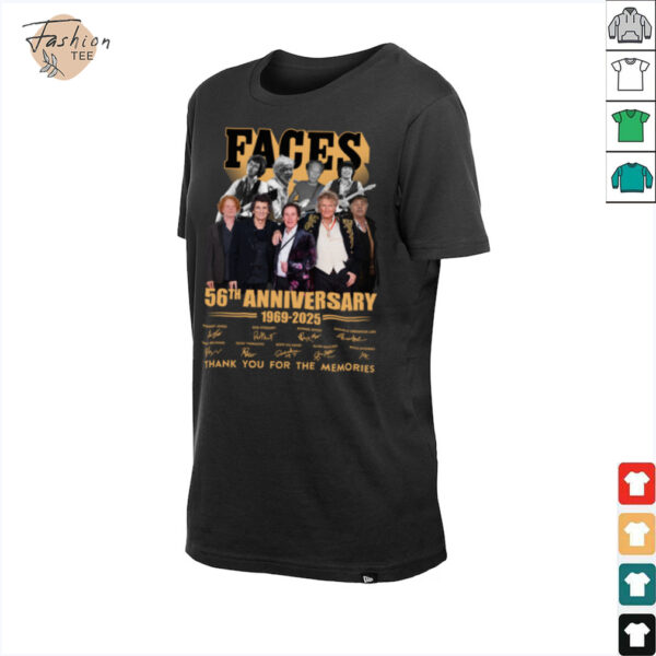 Faces 56th Anniversary 1969 2025 Thank You For The Memories T Shirt