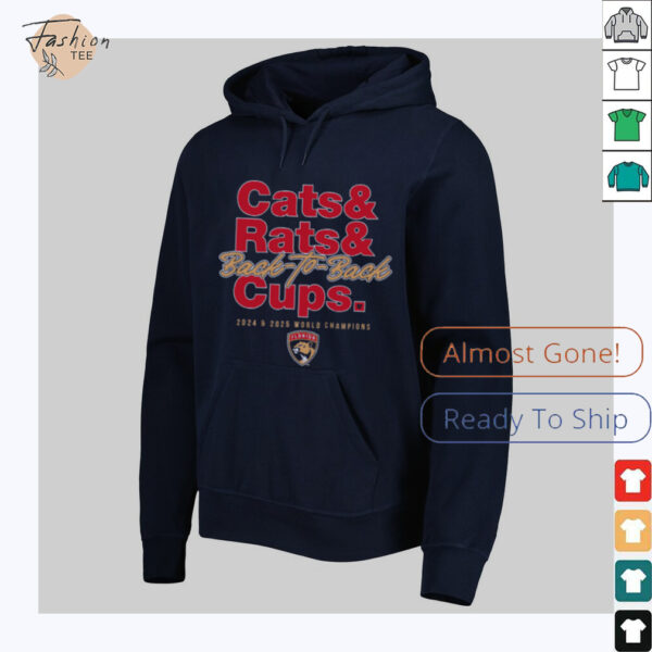 Florida Panthers 2024 2025 Back to Back Stanley Cup Champions Cats ‘N’ Rats T Shirt