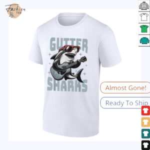 Funny Shark Playing Guitar With Sunglasses T Shirt