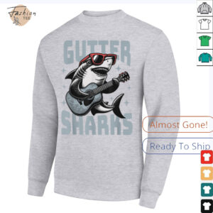 Funny Shark Playing Guitar With Sunglasses T Shirt