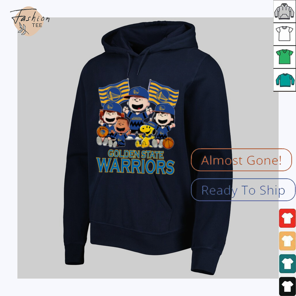 Golden State Warriors Snoopy And Friends T Shirt - Lifestyle Shot