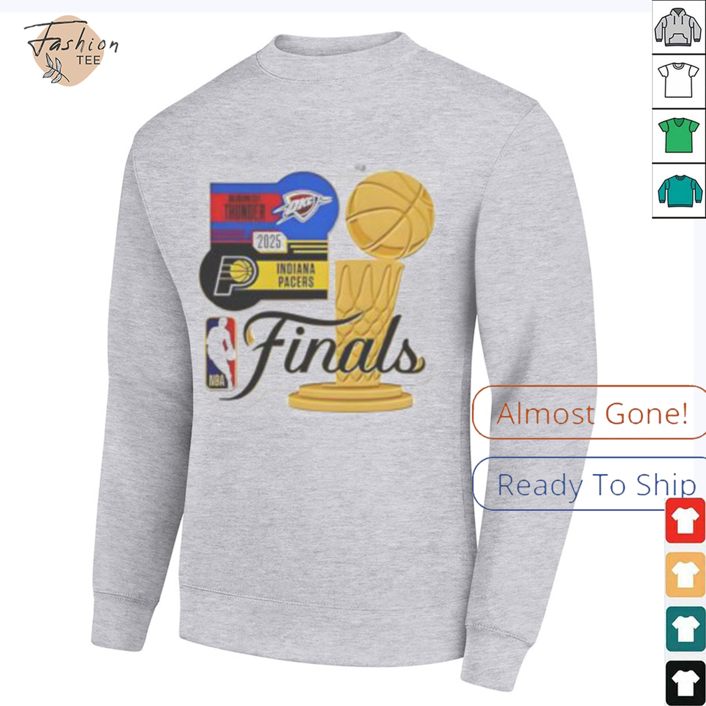 Good Indiana Pacers Vs Oklahoma City Thunder WinCraft NBA Finals Matchup 2025 Trophy T Shirt Good Indiana Pacers Vs Oklahoma City Thunder WinCraft NBA Finals Matchup 2025 Trophy T Shirt