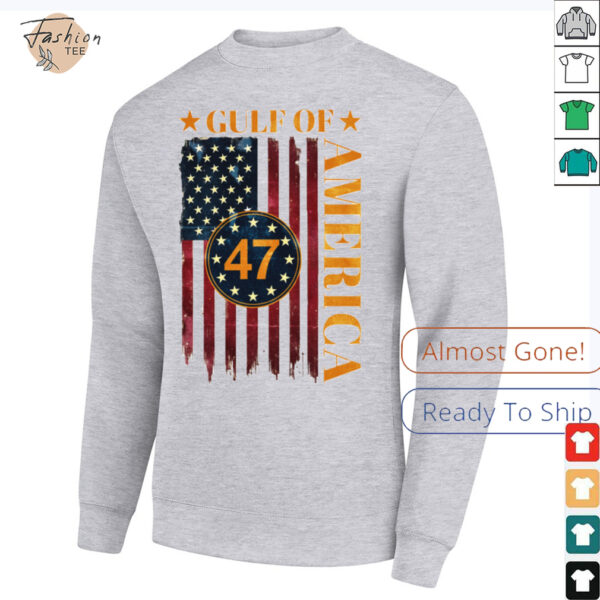 Gulf of America American Flag Long Sleeve T Shirt
