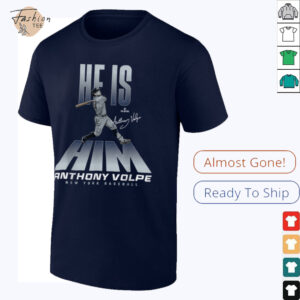 He is Him Anthony Volpe New York Baseball MLBPA T Shirt