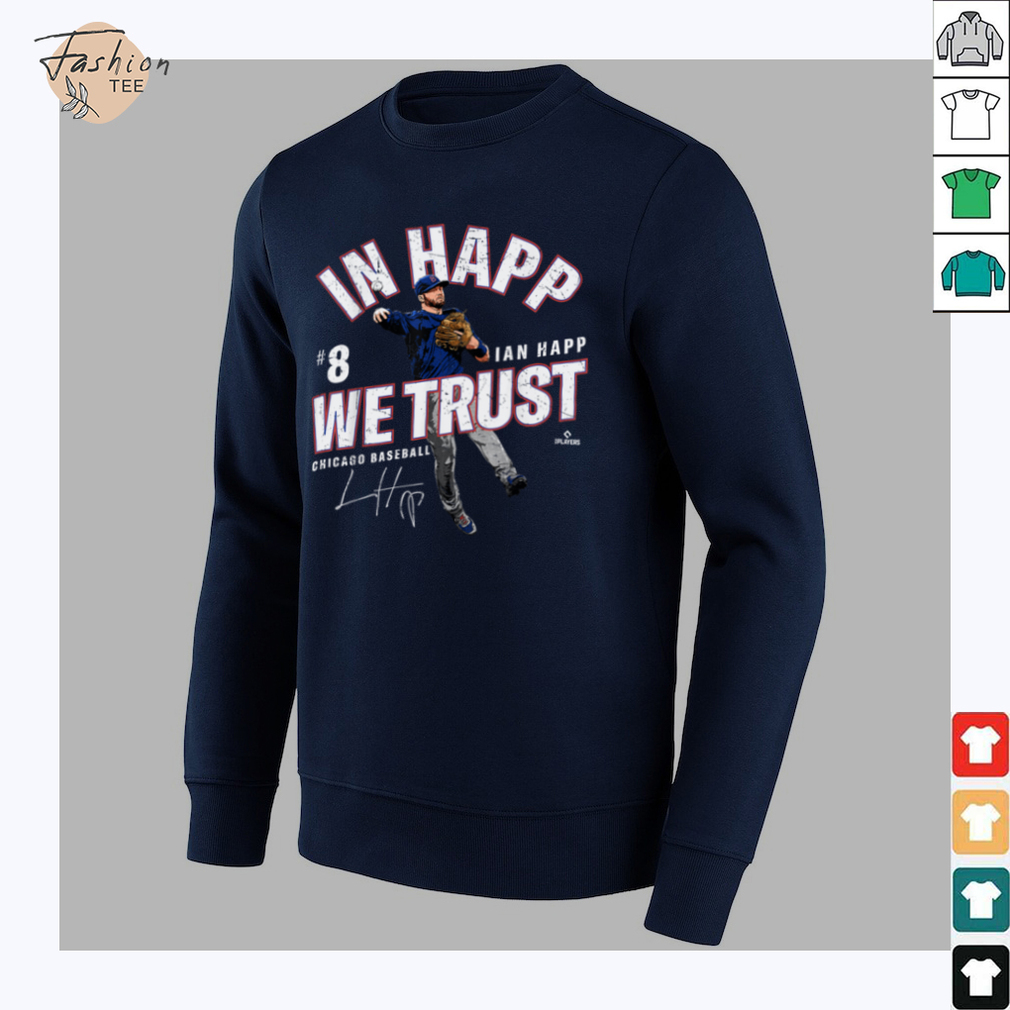 In Happ We Trust Ian Happ Chicago Baseball MLBPA T Shirt - Close Up Design