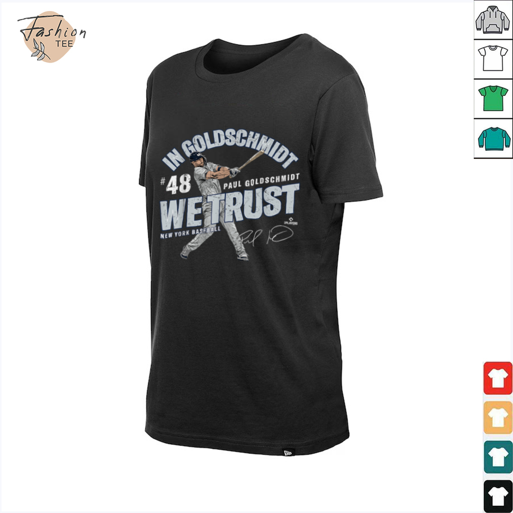 In Paul Goldschmidt We Trust New York Baseball MLBPA T Shirt - Back View