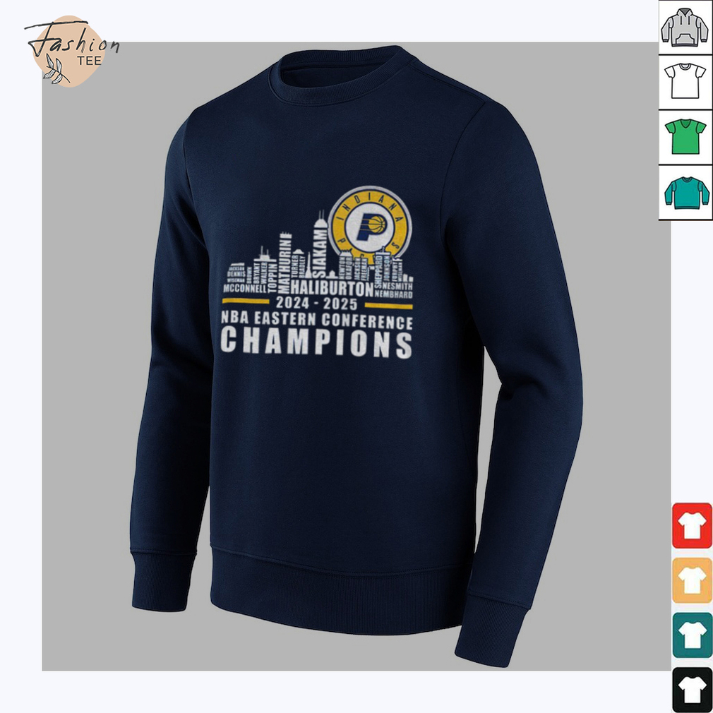 Indiana Pacers 2024 2025 Eastern Conference Champions Skyline NBA shirt Indiana Pacers 2024 2025 Eastern Conference Champions Skyline NBA shirt