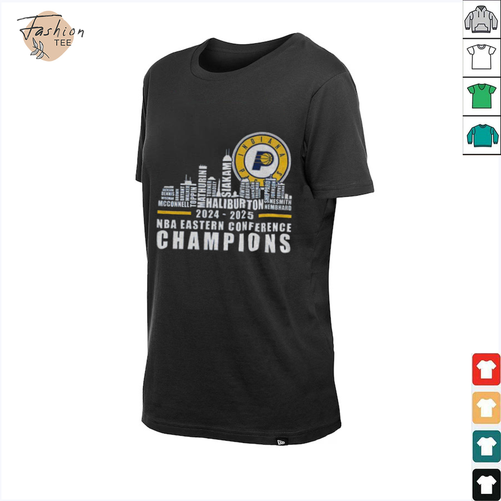 Indiana Pacers 2024 2025 Eastern Conference Champions Skyline NBA shirt Indiana Pacers 2024 2025 Eastern Conference Champions Skyline NBA shirt