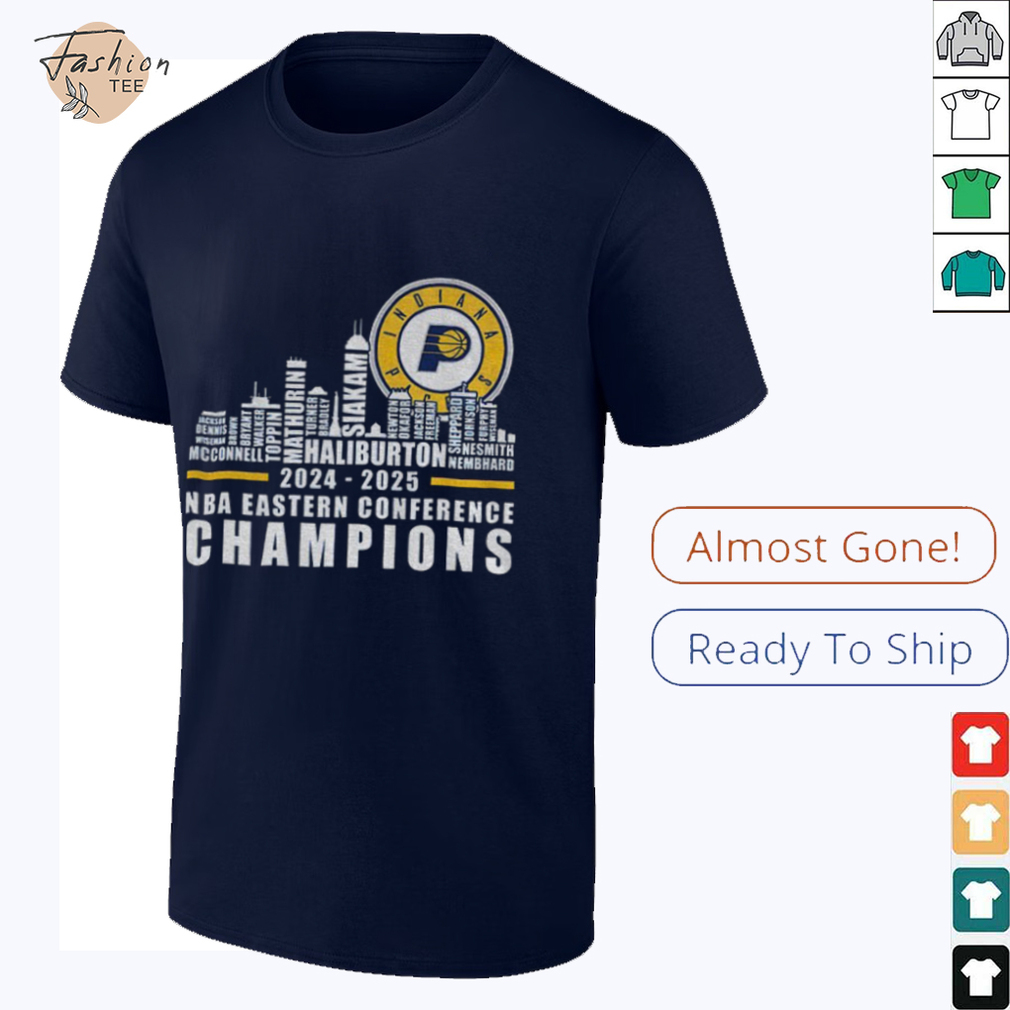 Indiana Pacers 2024 2025 Eastern Conference Champions Skyline NBA shirt Indiana Pacers 2024 2025 Eastern Conference Champions Skyline NBA shirt