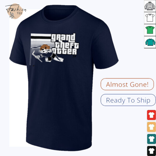 Jake Oettinger   Grand Theft Otter   Dallas Hockey T Shirt