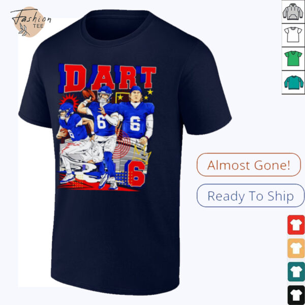 Jaxson Dart No.06 New York Giants football 2025 graphic shirt