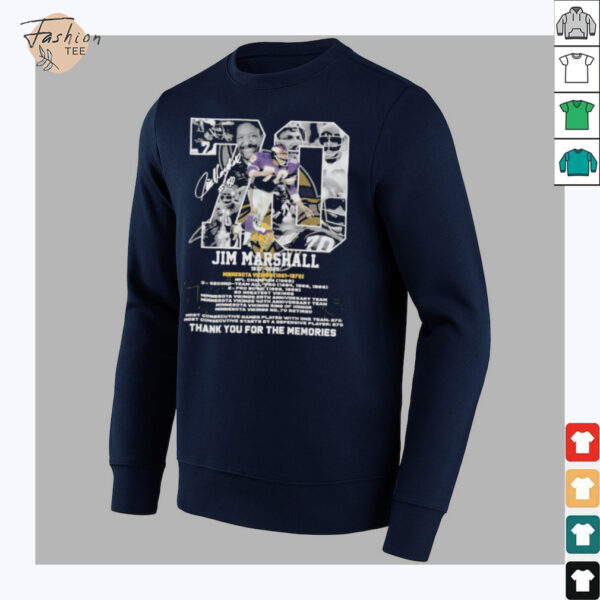 Jim Marshall Minnesota Vikings 1937 2025 Thank You For The Memories T shirts