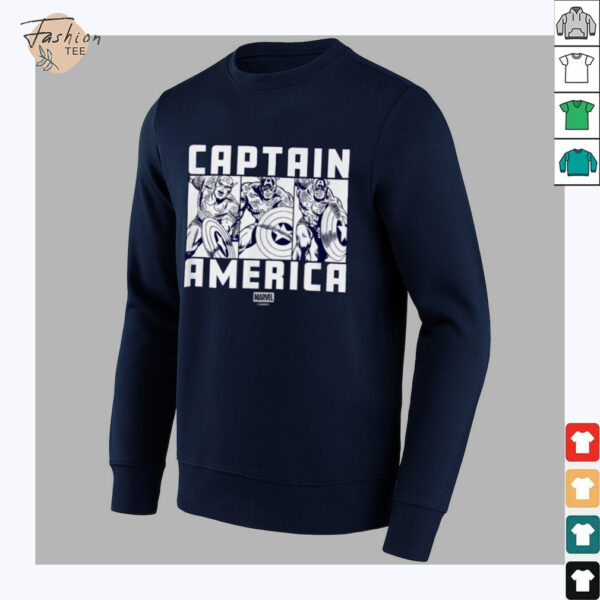 Marvel   Captain America in Action Tri Panel T Shirt