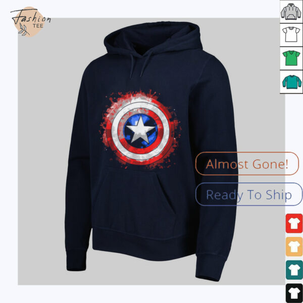 Marvel Captain America_ Civil War Splatter Shield Logo T Shirt