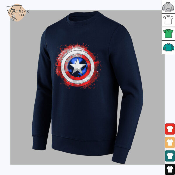 Marvel Captain America_ Civil War Splatter Shield Logo T Shirt