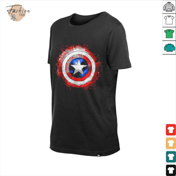 Marvel Captain America_ Civil War Splatter Shield Logo T Shirt