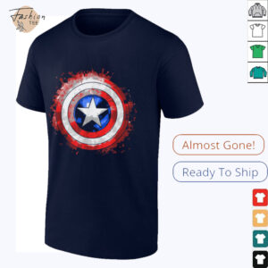 Marvel Captain America_ Civil War Splatter Shield Logo T Shirt