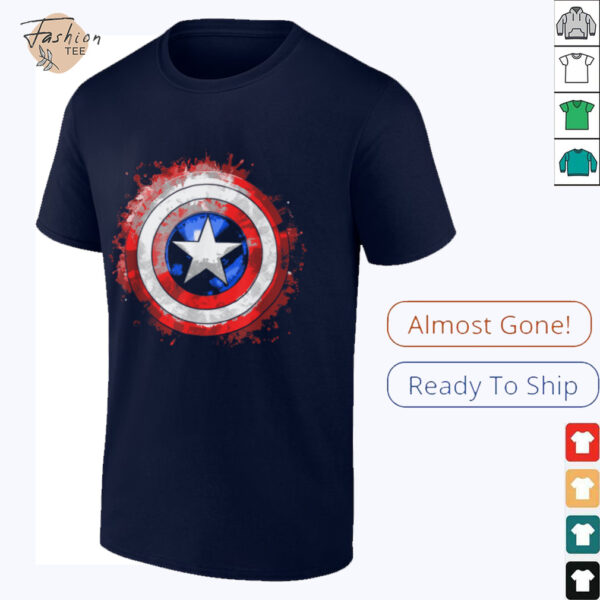 Marvel Captain America_ Civil War Splatter Shield Logo T Shirt