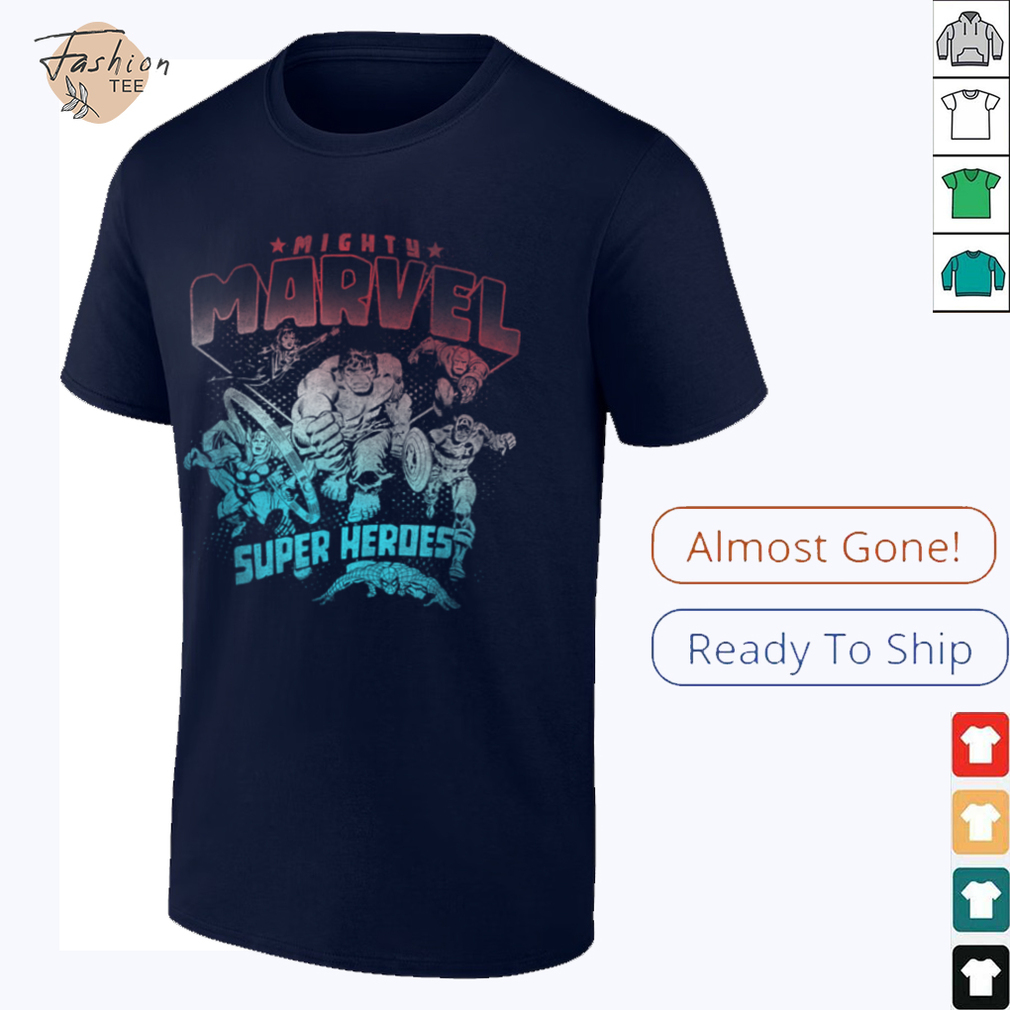Marvel Comics Retro Classic 4th Of July Mighty Super Heroes T Shirt - Lifestyle Shot