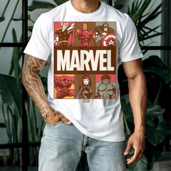Marvel   Fall Color Grid T Shirt