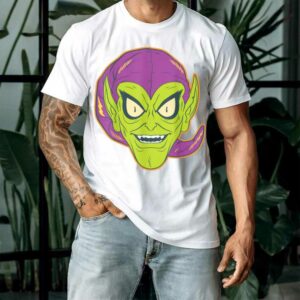 Marvel Green Goblin Halloween Retro Vintage Mask Costume T Shirt