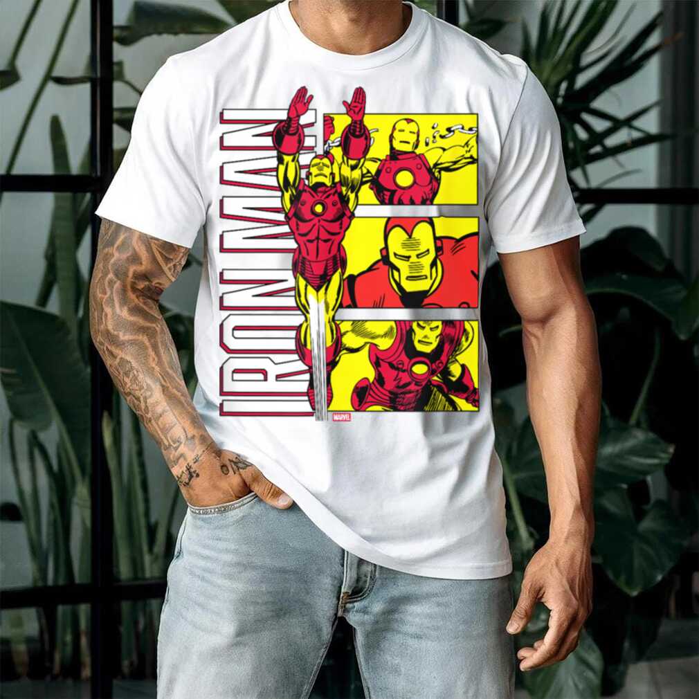 Marvel Iron Man Stylized Grid T Shirt - Back View