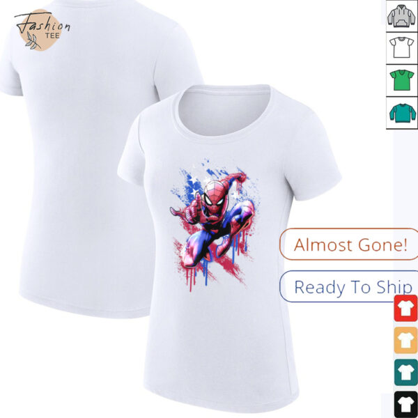 Marvel Spider Man 4th Of July Spider Man Americana Drip T Shirt