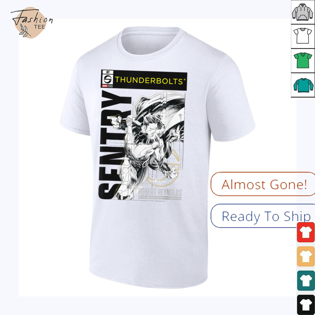 Marvel Thunderbolts Robert Reynolds Sentry Sketch Poster T Shirt - Close Up Design