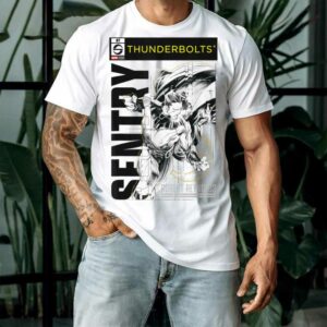 Marvel Thunderbolts Robert Reynolds Sentry Sketch Poster T Shirt