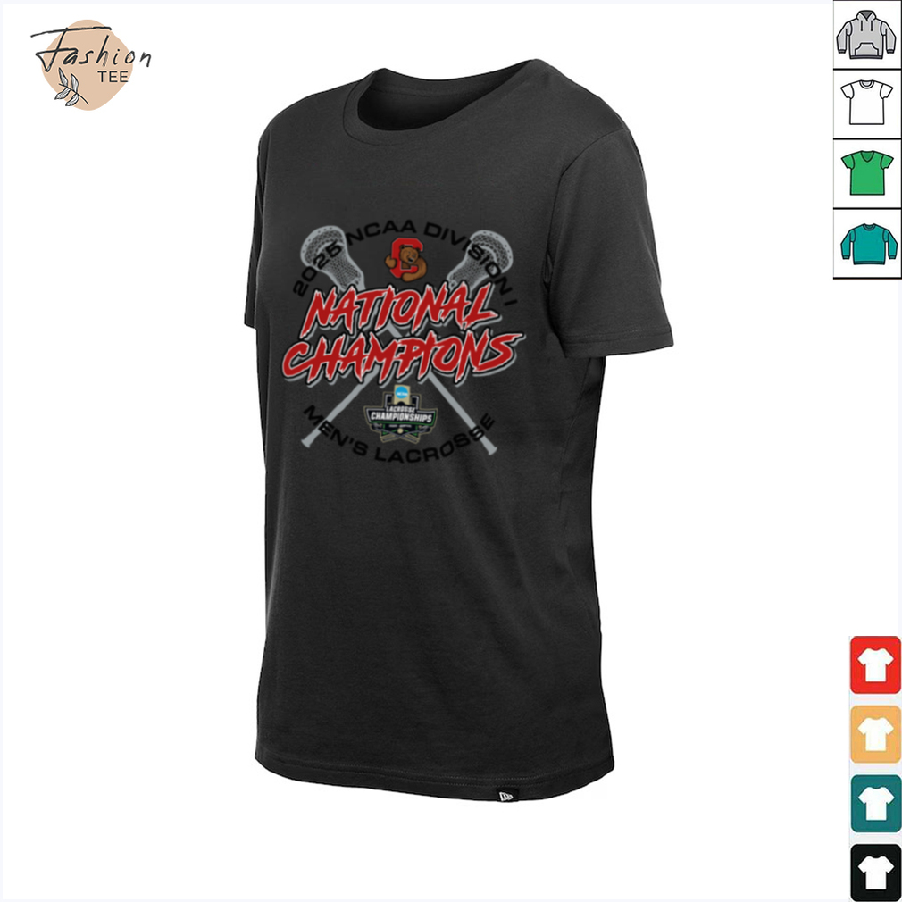 Men’s Cornel Big Red 2025 NCAA Men’s Lacrosse National Champions Locker Room T Shirt - Close Up Design