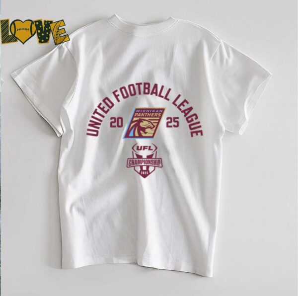 Michigan Panthers   2025 UFL Championship Game   UFL T Shirt