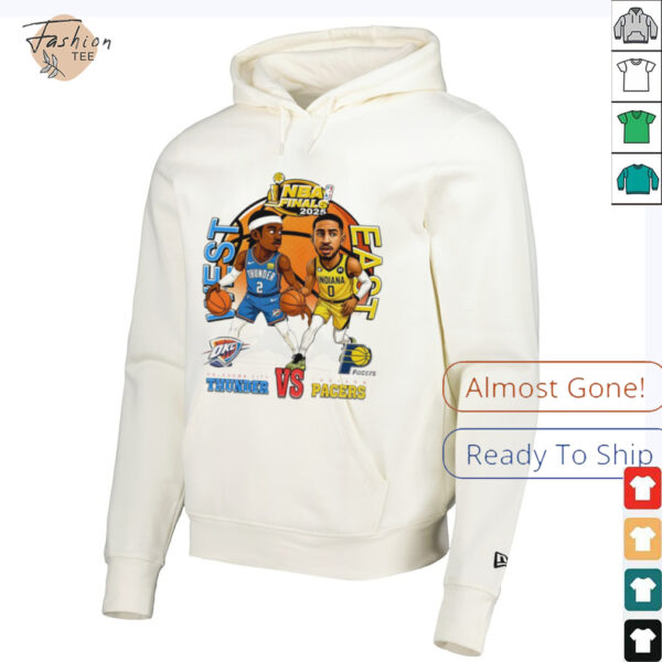 NBA Finals 2025 Shai Gilgeous Alexander OKC Thunder vs Tyrese Haliburton Indiana Pacers basketball cartoon shirt