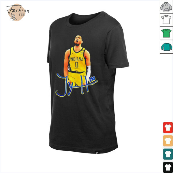 NBA Finals 2025 Tyrese Haliburton player Indiana Pacers Basketball signature shirt