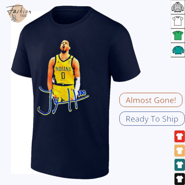 NBA Finals 2025 Tyrese Haliburton player Indiana Pacers Basketball signature shirt