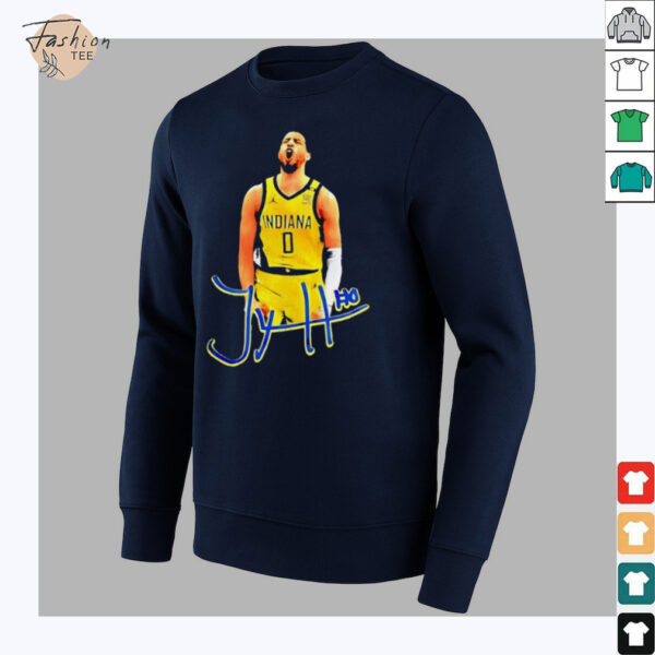 NBA Finals 2025 Tyrese Haliburton player Indiana Pacers Basketball signature shirt