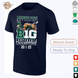 NCAA Michigan State Spartans Men’s Basketball B1G Conference Champions 2025 T Shirt