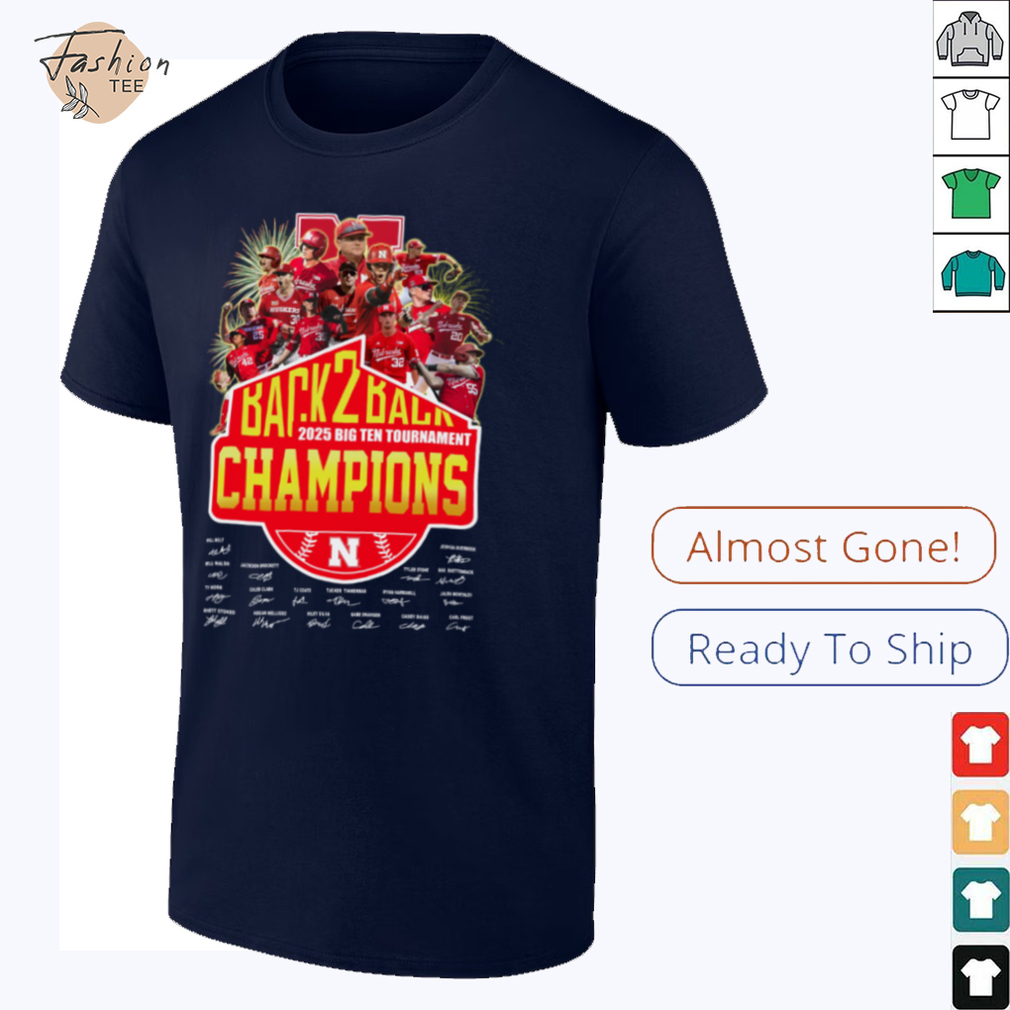 Nebraska Cornhuskers 2025 Big Ten Champions T Shirt - Front View