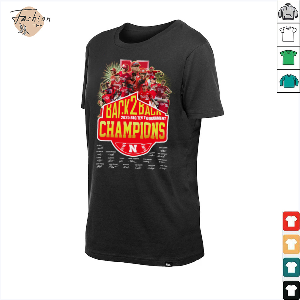 Nebraska Cornhuskers 2025 Big Ten Champions T Shirt - Close Up Design