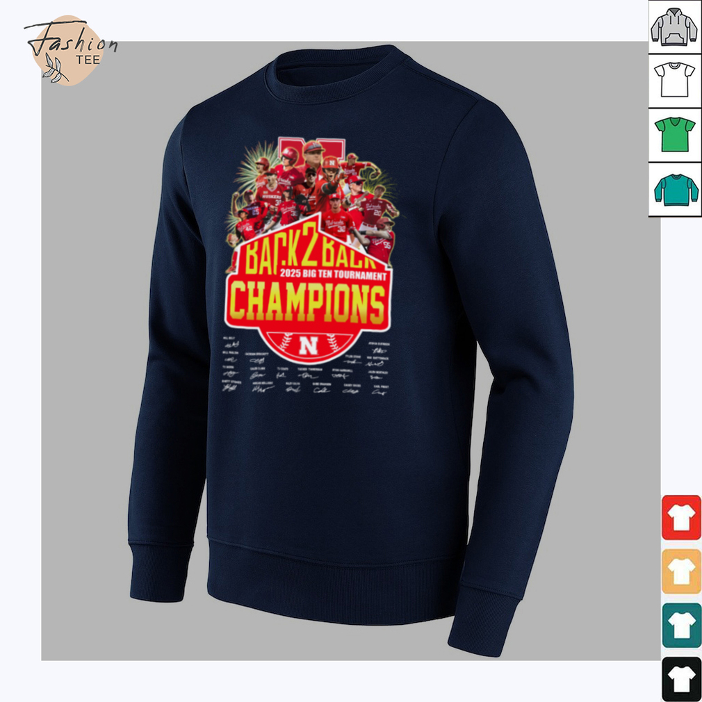 Nebraska Cornhuskers 2025 Big Ten Champions T Shirt - Back View