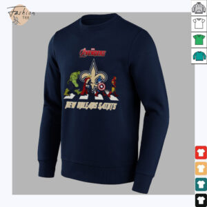 New Orleans Saints Marvel Avengers abbey road shirt