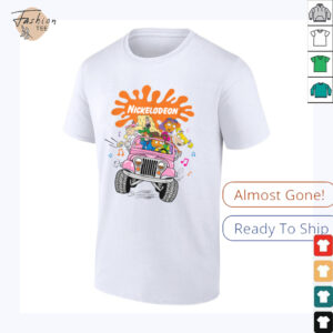 Nickelodeon Girls Jeep Ride Fun 90s Cartoon Vibes T Shirt
