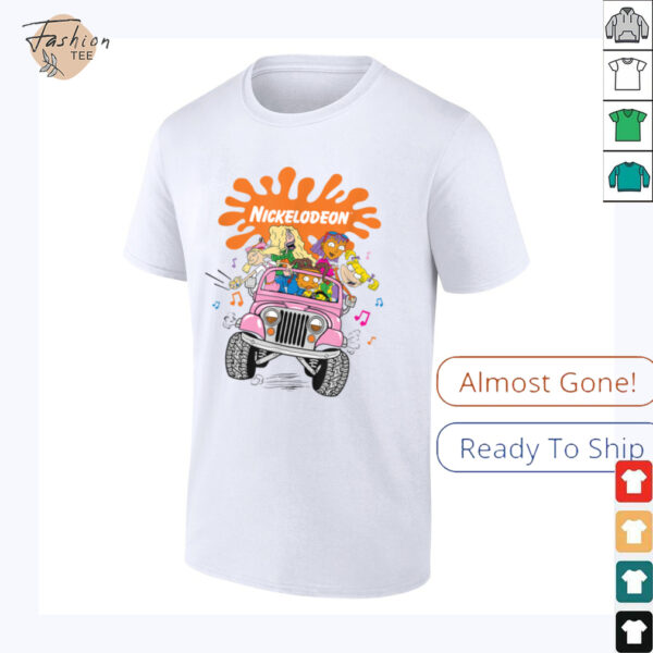 Nickelodeon Girls Jeep Ride Fun 90s Cartoon Vibes T Shirt
