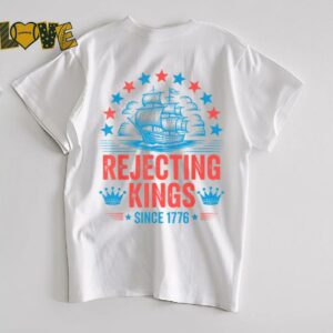 No Kings In America Shirt Rejecting Kings Patriotic USA Men T Shirt