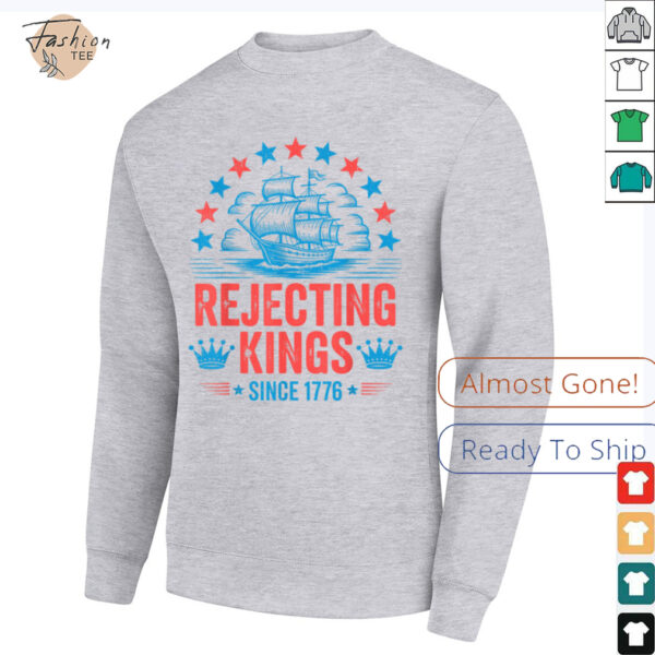 No Kings In America Shirt Rejecting Kings Patriotic USA Men T Shirt